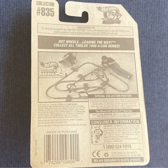 1997 Vintage Hot Wheels Collector #835 BAJA BUG Blue w/Chrome BW Spoke W… - Picture 3 of 6